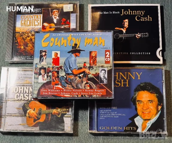 Johnny Cash - Kenny Rogers - Country Man, снимка 1 - CD дискове - 48780980