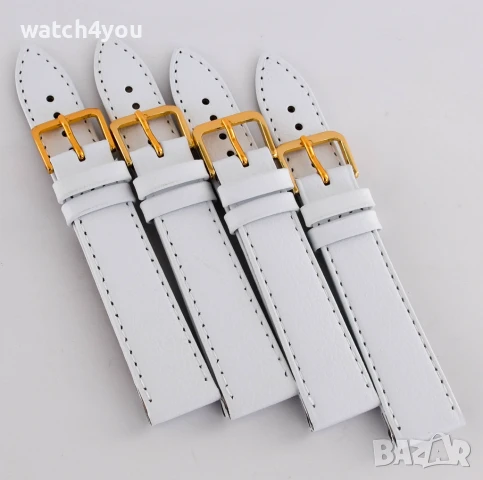 БЯЛА КОЖЕНА КАИШКА ЗА ЧАСОВНИК БЕЛИ КОЖЕНИ КАИШКИ ЗА ЧАСОВНИЦИ.КРЕМАВА КАИШКА.BIALA KAISHKA, снимка 4 - Каишки за часовници - 21696962