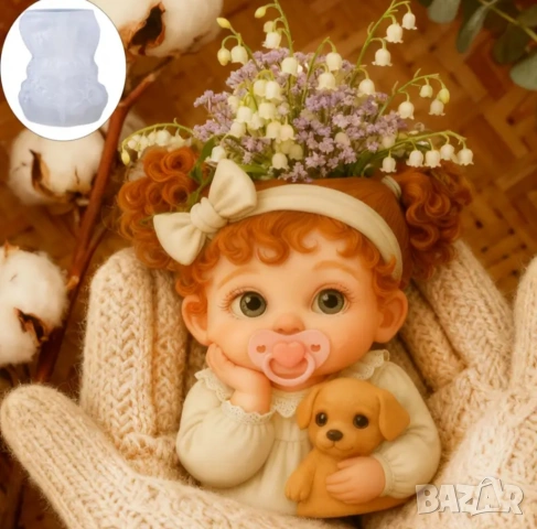 Молд кашпа момиче (2), снимка 4 - Форми - 53733567