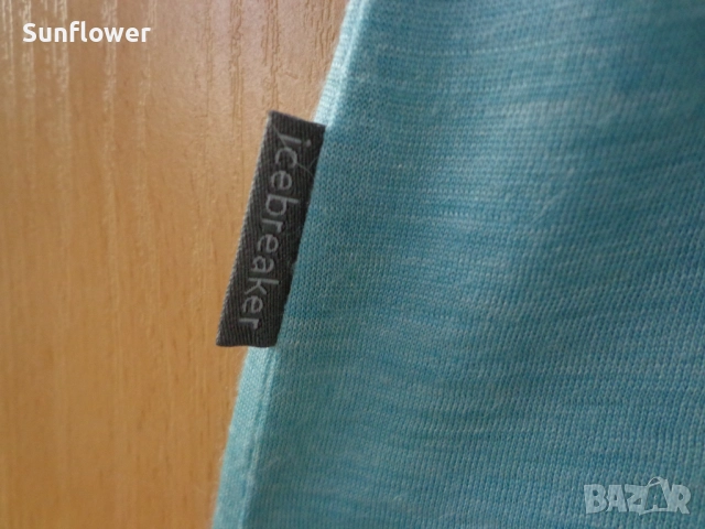 Тениска Icebreaker Merino Cool Lite, синьо-зелена, XS , снимка 5 - Тениски - 51745136