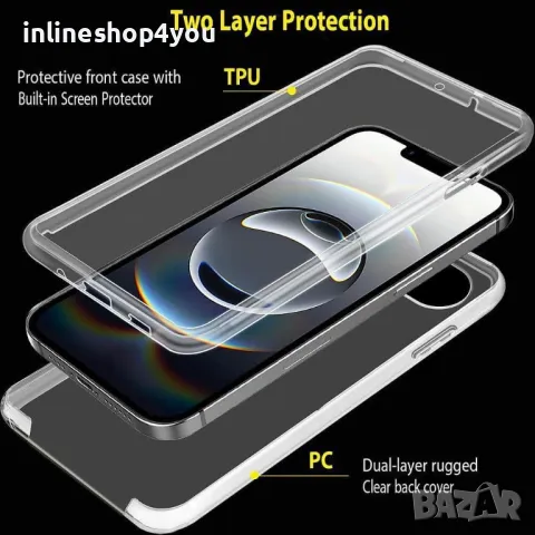 Прозрачен 360° Градуса Кейс за Apple iPhone 16e, снимка 2 - Калъфи, кейсове - 50179576