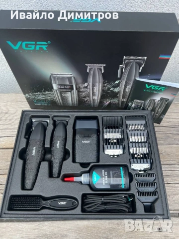 Професионален комплект VGR 640S3 – 3 в 1 (Черен), снимка 3 - Машинки за подстригване - 54216862