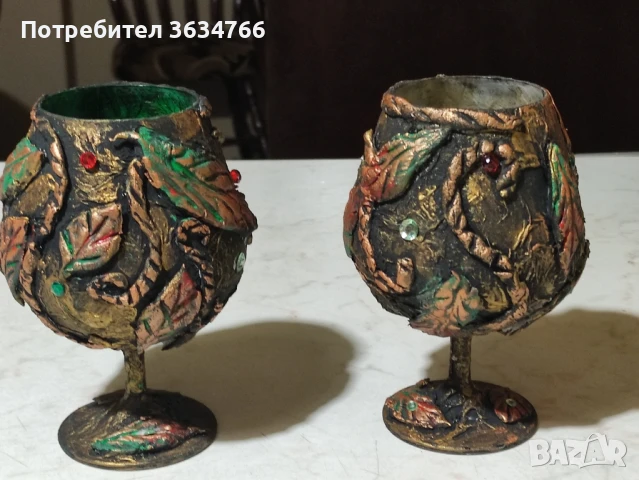 ръчно рисувани чаши, снимка 3 - Декорация за дома - 51194222