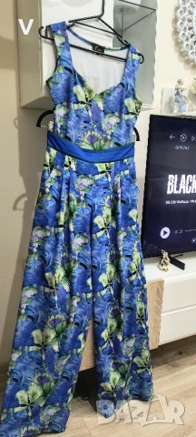 Дамска къса лятна ефирна плажна рокля сандали естествена кожа платформа очила , снимка 6 - Рокли - 51472008