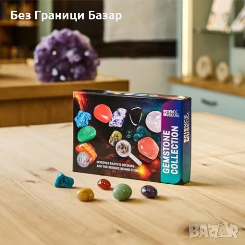 Нова Колекция от 15 истински скъпоценни камъка образователен комплект деца, снимка 4 - Образователни игри - 54155605
