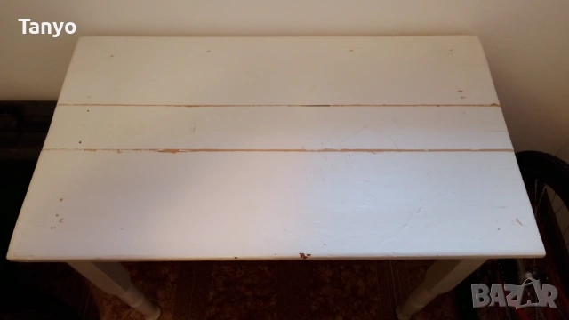 Дървена маса:вис.75;100-58 см., снимка 4 - Маси - 53936707