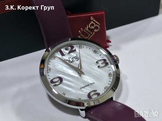 Дамски часовник Burgi BUR119PU Classic Diamond, снимка 2 - Дамски - 53701389