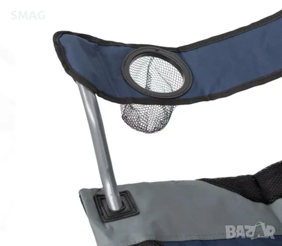 Къмпинг стол сгъваем антрацит синьо с калъф 59x59x105cm S_1235218, снимка 3 - Къмпинг мебели - 50046969