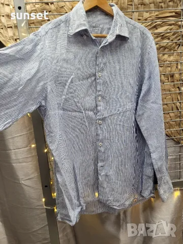 ЛЕНЕНА мъжка риза рае- L, снимка 1