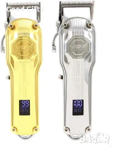 VGR V-672 Професионална машинка за подстригване, златиста, 2000mAh, LED дисплей, снимка 2 - Машинки за подстригване - 50388858