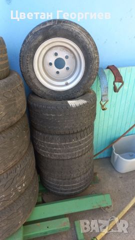5 броя гуми с джанти за платформа 10 цолови , снимка 1