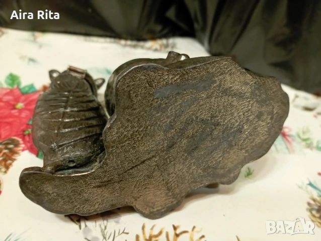 стара желязна запалка., снимка 2 - Антикварни и старинни предмети - 53736412