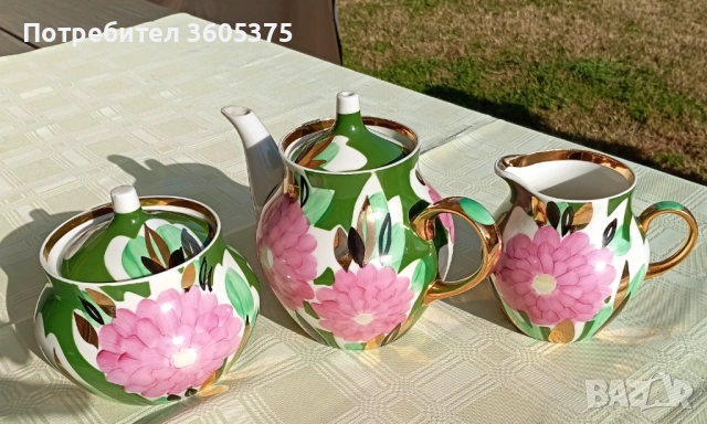 Сервиз за чай,руски порцелан от Дулево, снимка 7 - Антикварни и старинни предмети - 52942456