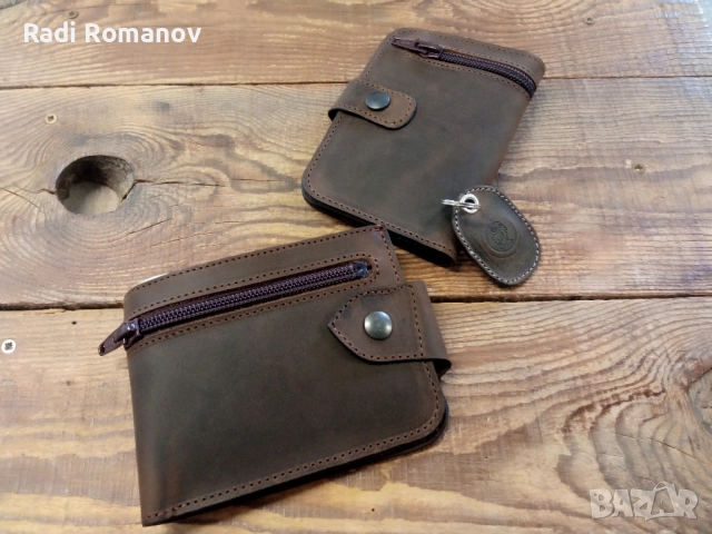 Ръчно изработени мъжки кожени портфейли , снимка 5 - Портфейли, портмонета - 52309225