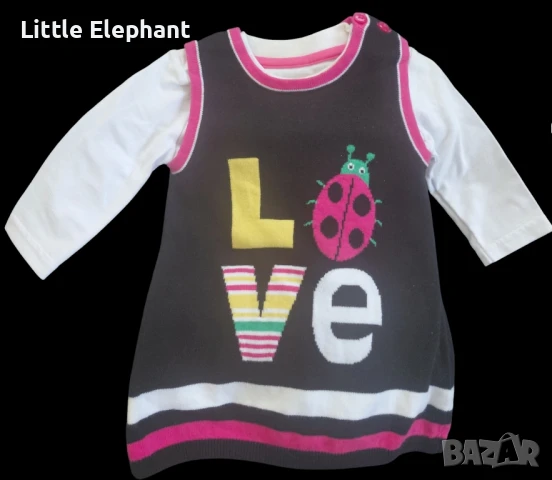 Рокличка и блузка"Love ladybug",колекция"First clothes" за 0-3 мес,Англия/нови