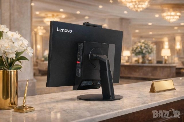 • All in One компютър Lenovo 24" IPS i3-6100T/8GB RAM/128GB SSD, снимка 6 - Работни компютри - 54159779