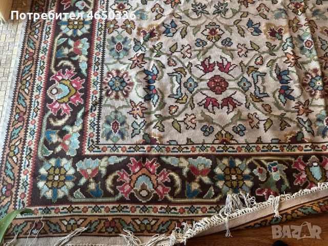Колекционерски котленски килими датиран 1965-67 г. С голям размер 4.00х3.00 метра, флорални мотиви, снимка 13 - Килими - 52405667