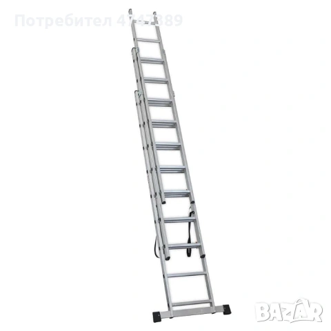 Алуминиева стълба трираменна комбинирана ROTOR KME309, 243 / 432 / 648 cm, снимка 6 - Винтоверти - 53616406