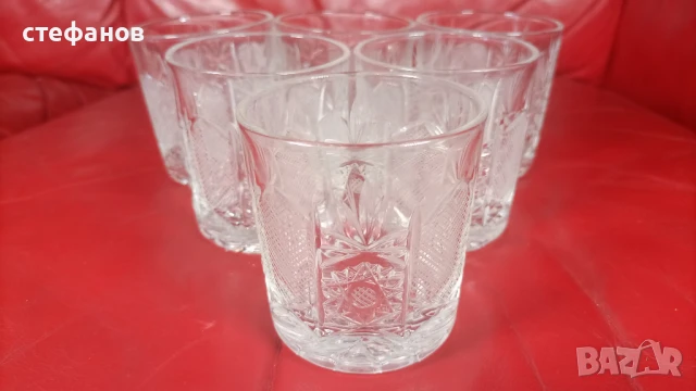 Кристални чаши за уиски, ръна гравюра, 6 бр, снимка 8 - Чаши - 50526404