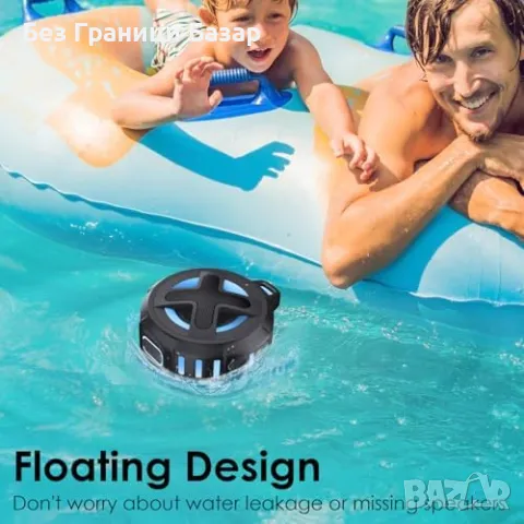 Нов Преносим говорител за душ и басейн – водоустойчив, 10W, RGB Колонка, снимка 3 - Тонколони - 49863632