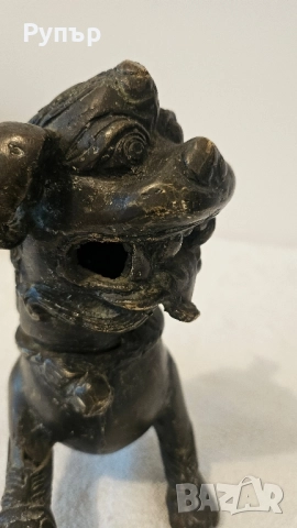 Китайско бронзово куче, снимка 7 - Антикварни и старинни предмети - 51957903