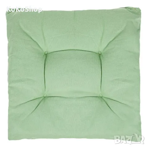 Зелена възглавница  за стол-38х38х5 см./декоративна възглавница, снимка 2 - Възглавници - 49689097