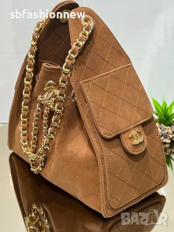 Chanel кафява чанта, снимка 5 - Чанти - 53184156