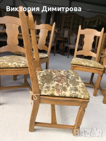 Комплект трапезария: маса и 6 стола , снимка 11 - Маси - 53585013