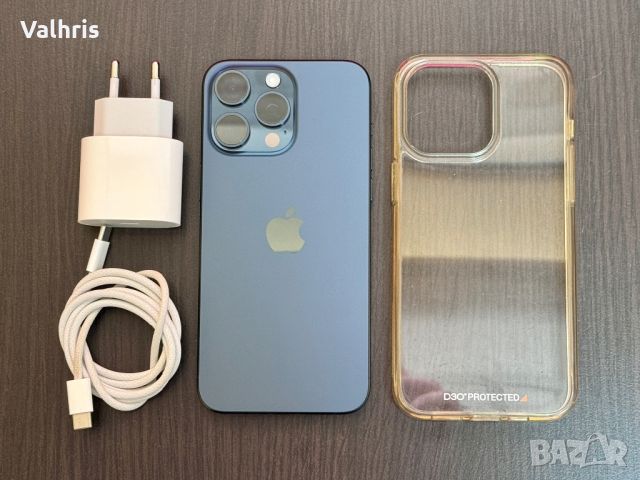 КАТО НОВ! Apple iPhone 15 Pro Max 256GB Blue Titanium / 100% Battery, снимка 1