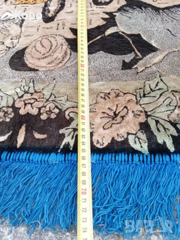 Стар плюшен ковьор за стена с котенца 60те, снимка 7 - Антикварни и старинни предмети - 50113020