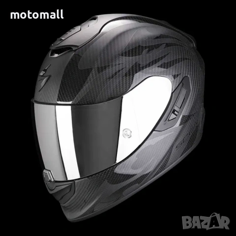 Scorpion Exo EXO-1400 Carbon Air Obscura Matt Black-Black Каска, снимка 2 - Аксесоари и консумативи - 53888407
