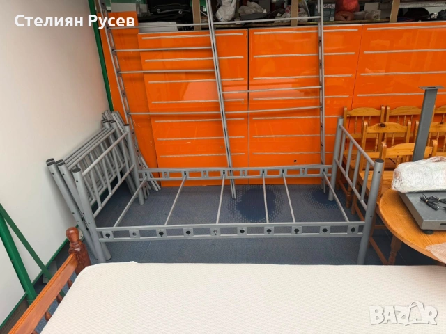 210444 метално единично легло РАМКА  90/190см цена 42 евро или 82,14 лв за брой -190см / 90см широко, снимка 3 - Спални и легла - 54266512