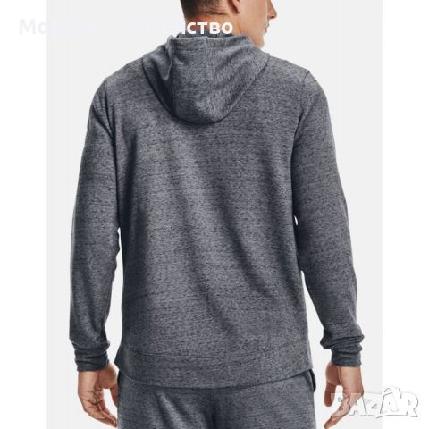 Мъжко горнище under armour rival terry full zip hoodie grey, снимка 1 - Спортни дрехи, екипи - 46651442