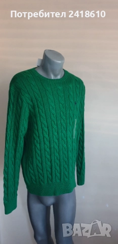 POLO Ralph Lauren Cable Cotton / Knit Mens Size L НОВО! ОРИГИНАЛ! Мъжки Пуловер!, снимка 4 - Пуловери - 51572409
