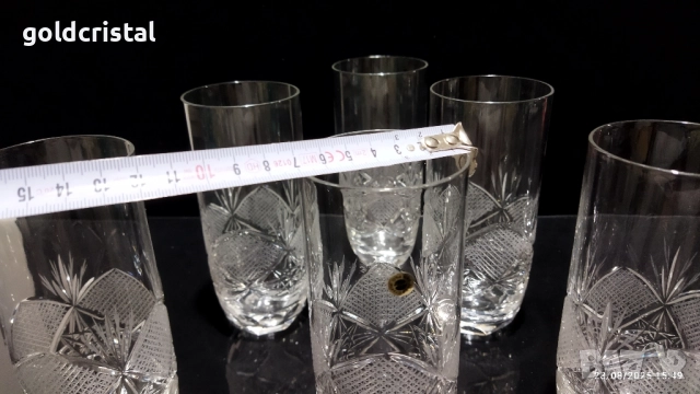Кристални чаши, снимка 8 - Антикварни и старинни предмети - 35529969