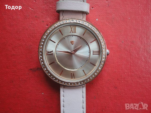 Страхотен часовник с кристали Auriol , снимка 6 - Дамски - 46406000