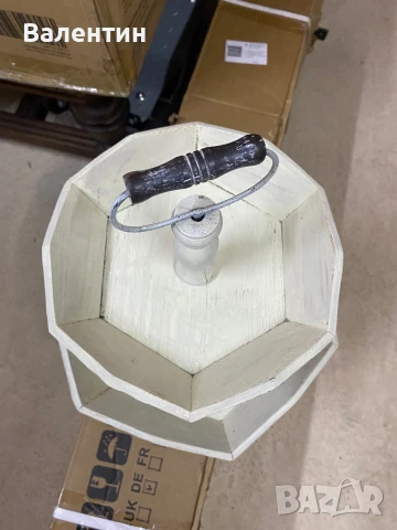 Декоративна дървена саксия, снимка 3 - Градински мебели, декорация  - 50897953