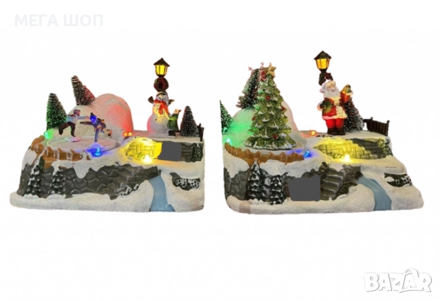 Светеща Коледна декорация с Дядо Коледа или Снежен човек – Празнична магия за вашия дом