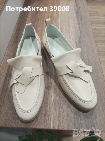 Бежови Мокасини от естествена кожа Bianki