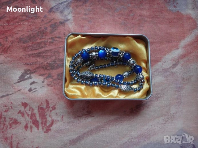 Комплект колие и гривна Синьо око, снимка 10 - Колиета, медальони, синджири - 53035384