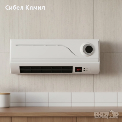 Отоплителна печка за стена Rosberg R51973A – 2000W, дистанционно управление и LED дисплей, снимка 4 - Отоплителни печки - 51836388