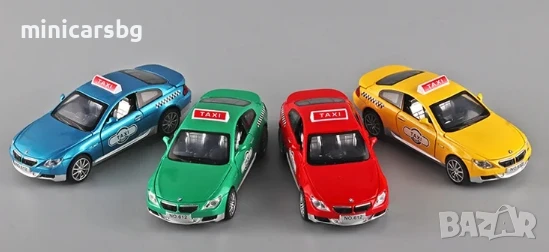 Метални колички: BMW M6 Taxi (БМВ Takси), снимка 7 - Колекции - 50496536