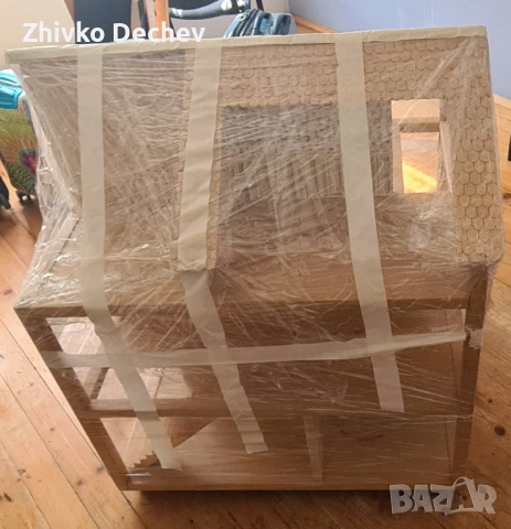 Къща за кукли на колелца от естествено дърво, снимка 6 - Играчки за стая - 53916565