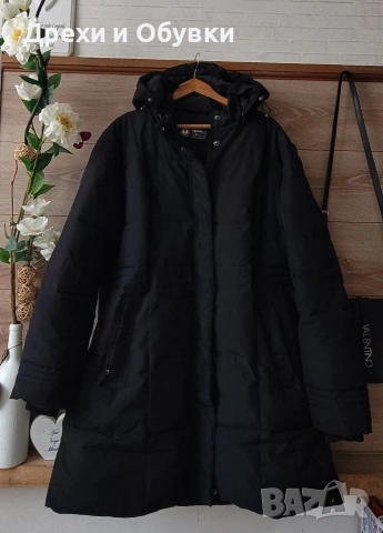 Черно зимно яке с качулка водо и ветро непромокаема материя , снимка 6 - Якета - 52168421