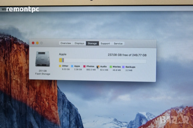 Macbook Air 2015 8 GB 256 SSD A1465, снимка 7 - Лаптопи за работа - 53282128