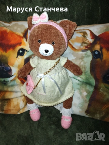 Мече с рокля и чанта 