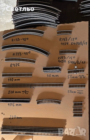 Релси за влакчета в мащаб 1:160 N 