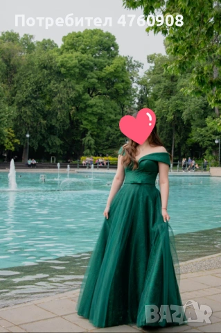 Елегантна бална рокля с корсет – размер L, носена веднъж, снимка 5 - Рокли - 53780761