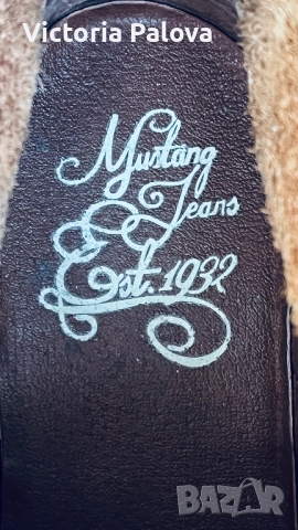 Боти MUSTANG естествена кожа, снимка 11 - Дамски боти - 51463504