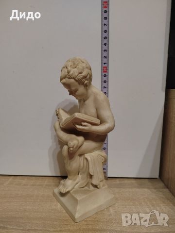 Скулптура на четящо дете., снимка 2 - Статуетки - 45406219
